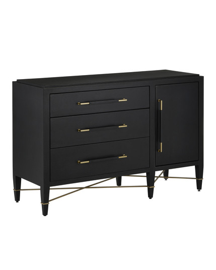 Verona Black Three-Drawer Chest (92|3000-0250)