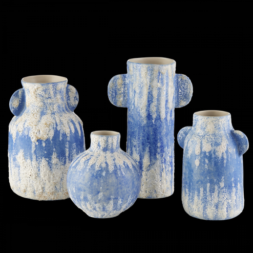 Paros Blue Vase Set of 4 (92|1200-0738)