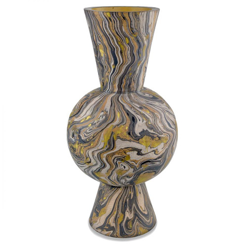 Brown Marbleized Round Vase (92|1200-0732)