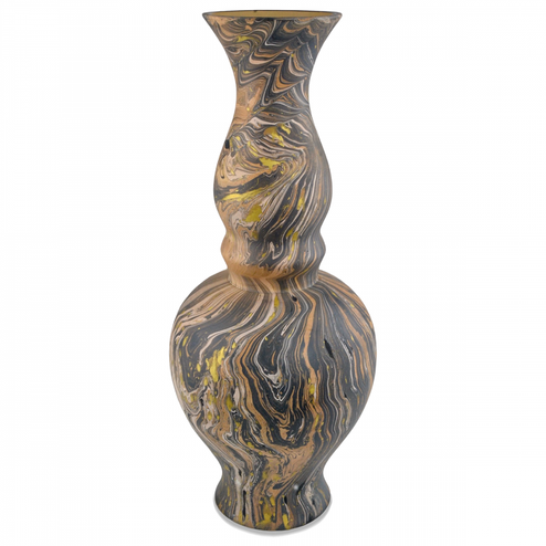 Brown Marbleized Double Gourd Vase (92|1200-0730)