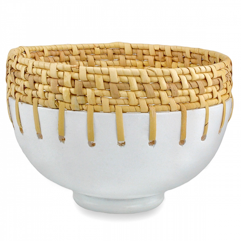 Kyoto Rattan & White Bowl (92|1200-0729)