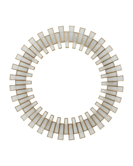 Glasdele White Round Mirror (92|1000-0145)