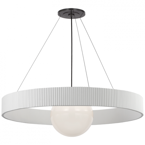 Arena 53'' Ring and Globe Chandelier (279|WS 5002BZ/WHT-WG)