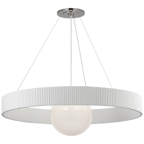 Arena 42'' Ring and Globe Chandelier (279|WS 5001PN/WHT-WG)