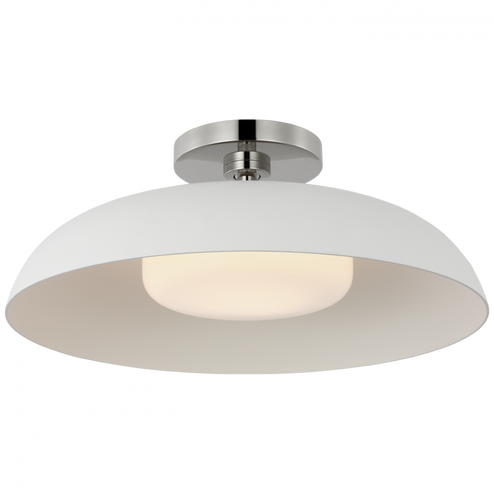 Cyrus 16'' Flush Mount (279|AL 4040PN/WHT-WG)