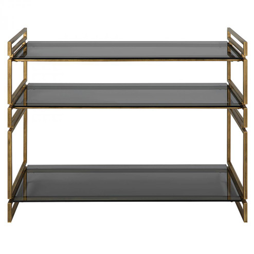 Uttermost Stacked Up Gray Glass Console Table (85|22973)