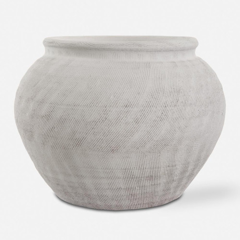 Uttermost Floreana Round White Vase (85|18103)