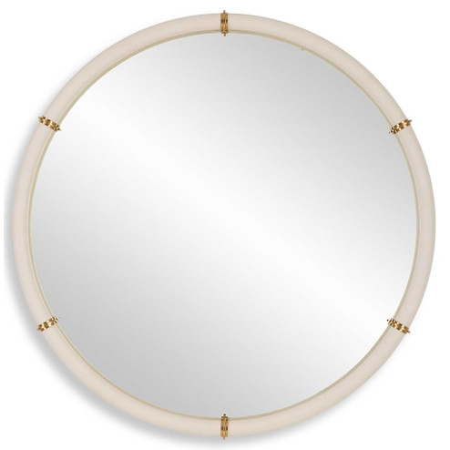 Uttermost Cyprus White Round Mirror (85|09950)
