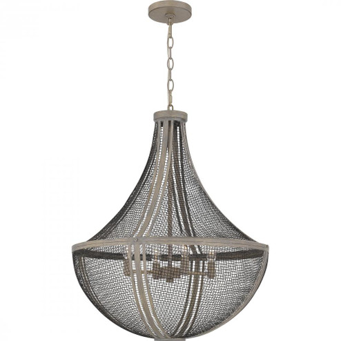 Hallie 4-Light Distressed Grey Wood Pendant Light (26|HLE2822DGW)