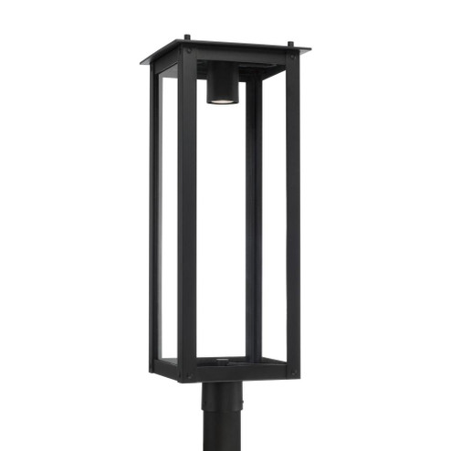 1-Light Post Lantern in Black with Clear Glass GU Twist Lock Night Sky Friendly (42|934643BK-GL)