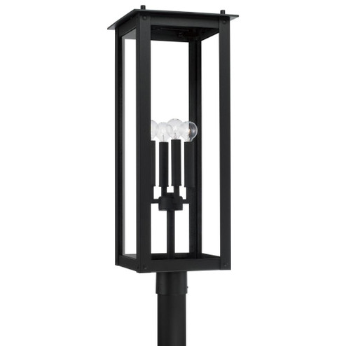 4-Light Post Lantern in Black with Clear Glass (42|934643BK)