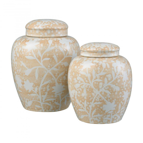 Yvonne Jar - Set of 2 Cream Glazed (91|S0037-11351/S2)