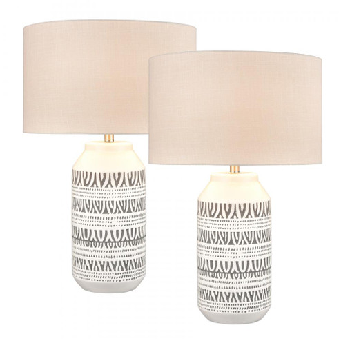 Calabar Table Lamp - Set of 2 White (91|S0019-8044/S2)