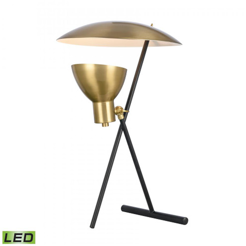 Wyman Square 19'' High 1-Light Desk Lamp - Satin Gold - Includes LED Bulb (91|H0019-9511-LED)