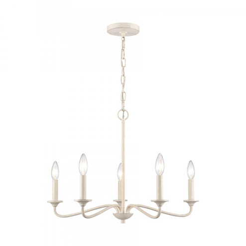 Quinn 24'' Wide 5-Light Chandelier - Antique White (91|EC89686/5)