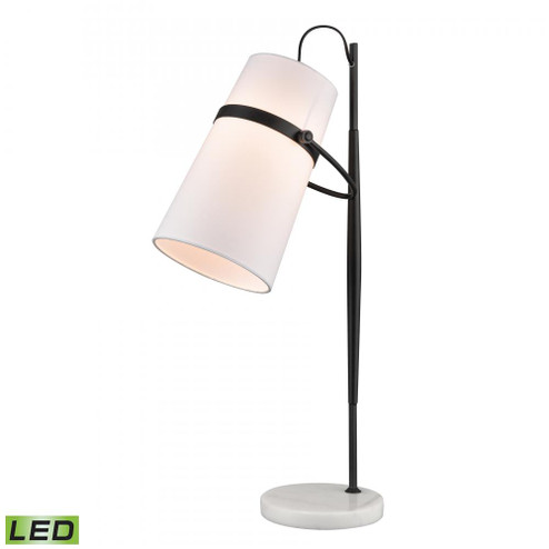 Banded Shade 28'' High 1-Light Desk Lamp - Matte Black - Includes LED Bulb (91|D4191-LED)