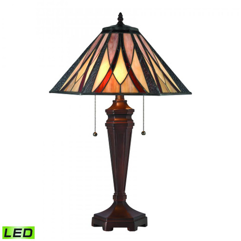 Foursquare 24'' High 2-Light Table Lamp - Tiffany Bronze - Includes LED Bulbs (91|D4085-LED)