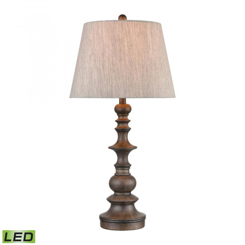 Rhinebeck 30'' High 1-Light Table Lamp - Aged Wood - Includes LED Bulb (91|77179-LED)