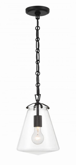 Voss 1 Light Matte Black Mini Pendant (205|VSS-7003-MK)