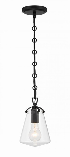 Voss 1 Light Matte Black Mini Pendant (205|VSS-7002-MK)