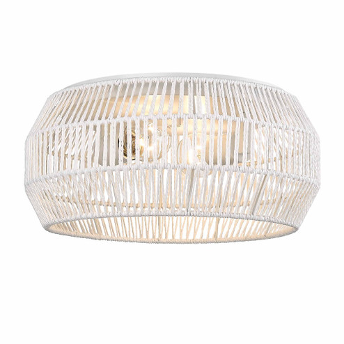 Golden Lighting Marlee 2-light Flush Mount in Matte White (36|6076-FM WHT-WR)