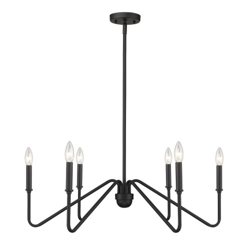 Yep by Golden Lighting Kennedy 6-light Chandelier in Natural Black (36|3690-6 NB)