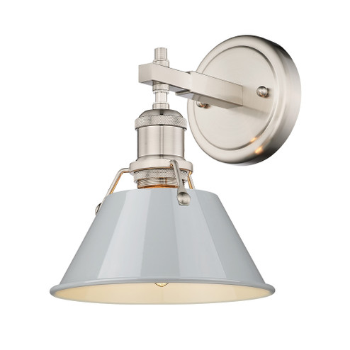 Yep by Golden Lighting Orwell 1-light Vanity in Pewter and Dusky Blue shade (36|3306-BA1 PW-DB)