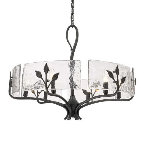 Golden Lighting Calla 6-light Chandelier in Natural Black (36|3160-6 NB-HWG)