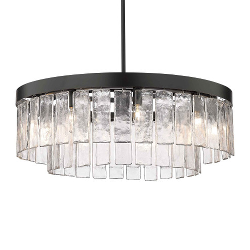 Golden Lighting Ciara 9-light Chandelier in Matte Black (36|1768-9 BLK-HWG)