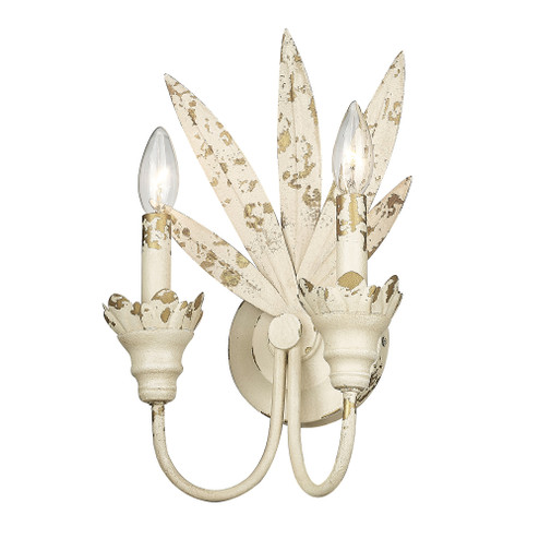 Golden Lighting Lillianne 2-light Wall Sconce in Antique Ivory (36|0846-2W AI)