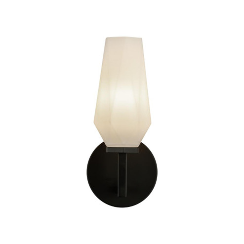 Krysta 10-in Matte Black/Opal Glass 1 Light Wall Vanity (7713|WV424110MBOP)