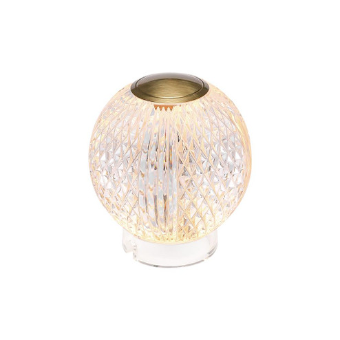 Marni 3-in Natural Brass Damp-Rated Dimmable LED Table Lamp (7713|TL321903NB)