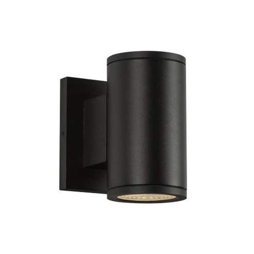 Griffith 6-in Textured Black LED Exterior Wall (461|EW44206-BK-UNV)