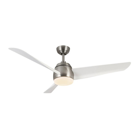 Thalia 54-in Brushed Nickel/Matte White LED Ceiling Fan (461|CF91954-BN/WH)