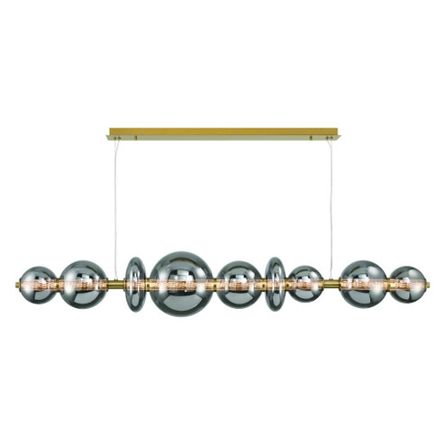 Atomo 74'' LED Chandelier In Gold With Smoked Glass (4304|47257-023)
