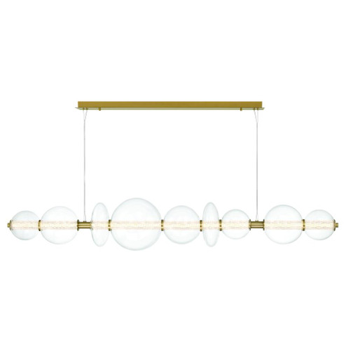 Atomo 74'' LED Chandelier In Gold With Clear Glass (4304|47257-016)