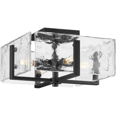 Rivera Collection Four-Light 13 in. Matte Black Luxe Industrial Flush Mount (149|P350271-31M)