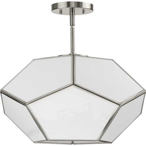 Latham Collection 18 in. Three-Light Brushed Nickel Contemporary Flush Mount (149|P350261-009)
