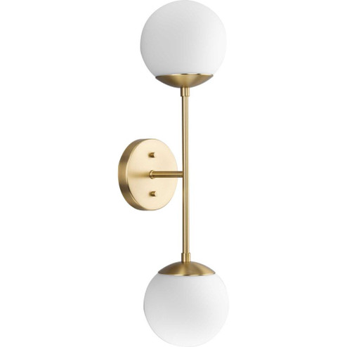 Haas Collection Two-Light Brushed Gold Mid-Century Modern Wall Bracket (149|P710130-109)