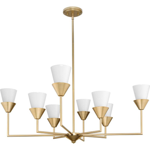 Pinellas Collection 14.37 in. Eight-Light Soft Gold Contemporary Chandelier (149|P400373-205)