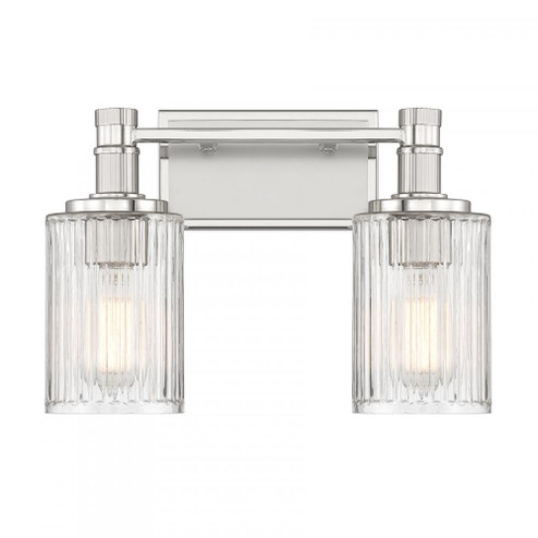 Concord 2-Light Bathroom Vanity Light in Silver and Polished Nickel (128|8-1102-2-146)