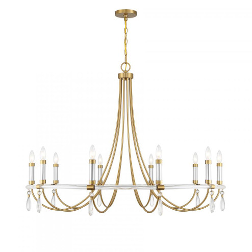 Mayfair 10-Light Chandelier in Warm Brass and Chrome (128|1-7712-10-195)