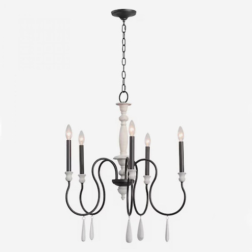 Brownell 24.5'' Wide 5-Light Chandelier - Anvil Iron (91|90201/5)