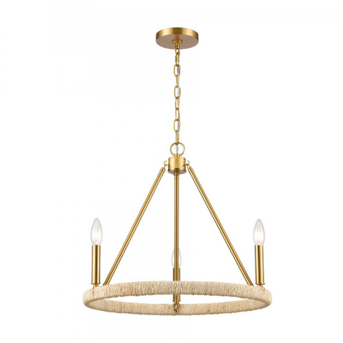 Abaca 20'' Wide 3-Light Chandelier - Brushed Gold (91|32473/3)