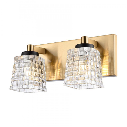 Candace 12'' Wide 2-Light Vanity Light - Satin Brass with Matte Black (91|18611/2)