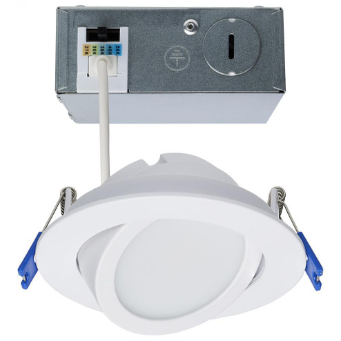 11 Watt; 4''; Directional Low-Profile Downlight; CCT Selectable; 120 Volt; White Finish (27|S11878)