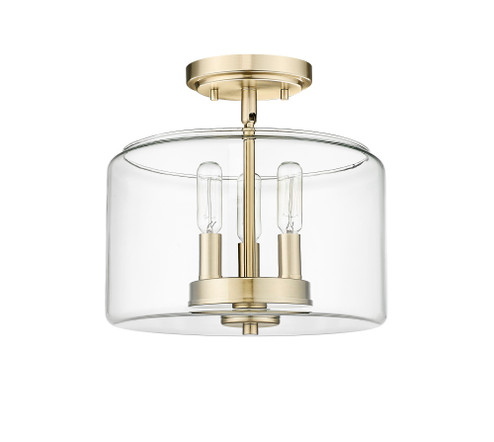Asheville 3-Light Semi-Flush Ceiling Mount Modern Gold (670|46923-MG)