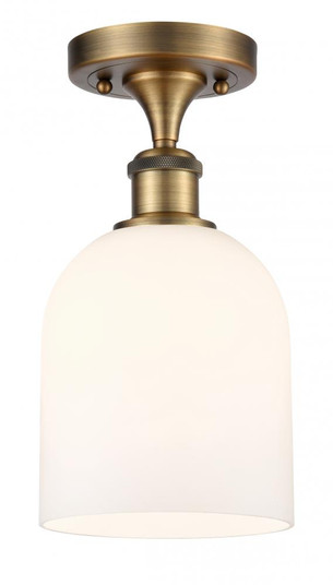 Bella - 1 Light - 6 inch - Brushed Brass - Semi-Flush Mount (3442|516-1C-BB-G558-6GWH)