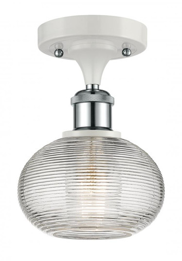 Ithaca - 1 Light - 6 inch - White Polished Chrome - Semi-Flush Mount (3442|516-1C-WPC-G555-6CL)