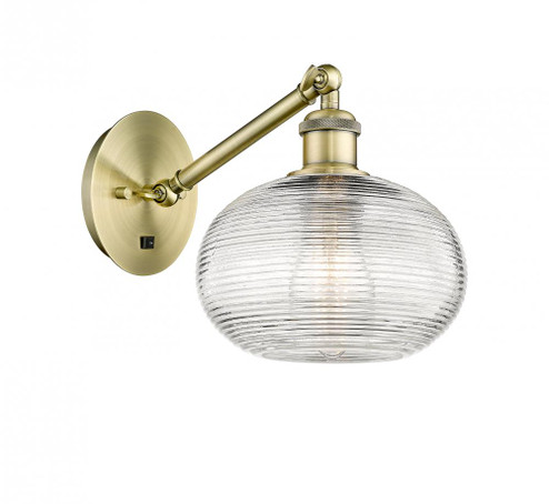 Ithaca - 1 Light - 8 inch - Antique Brass - Sconce (3442|317-1W-AB-G555-8CL)
